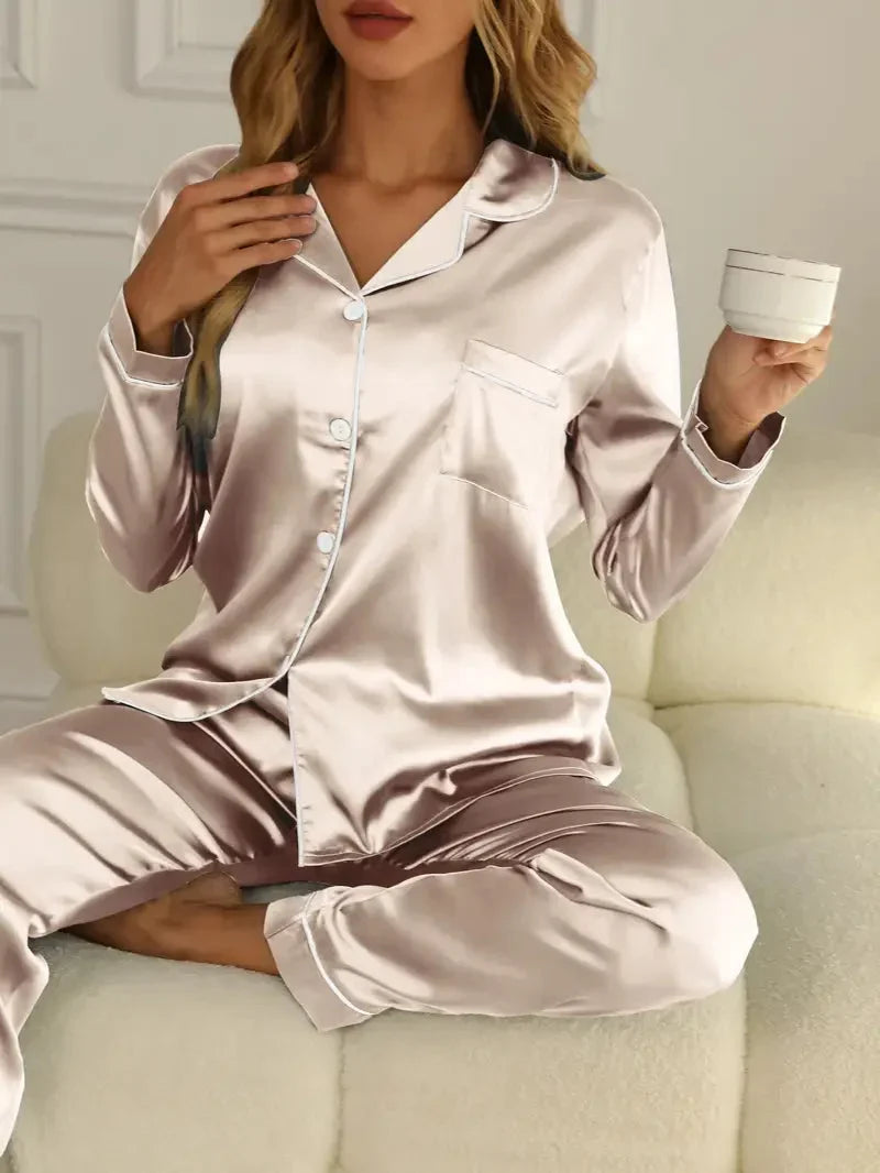 Elena | Satin-Look Pyjama Set