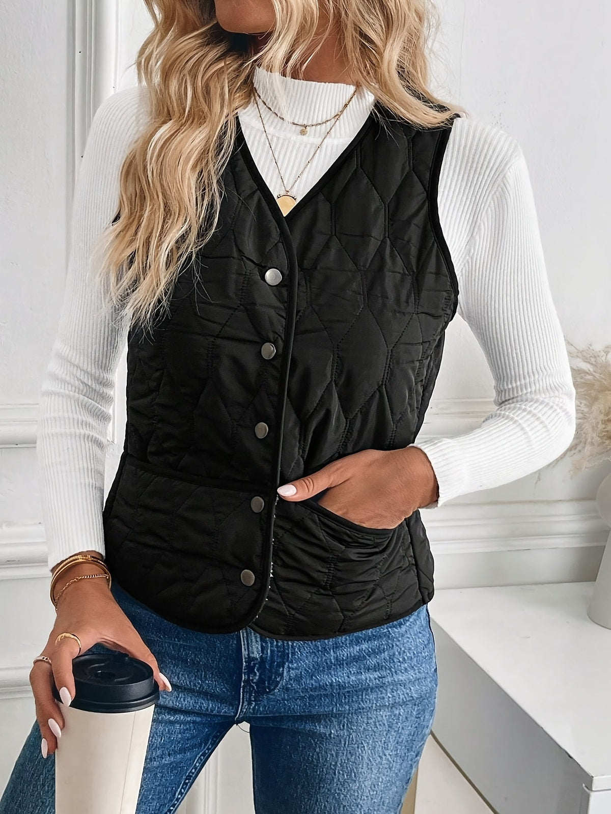 Elowen | Women's Reversible Borg & Quilted Gilet