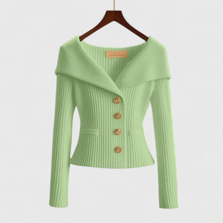 Évelyne | Knit Button Front Cardigan