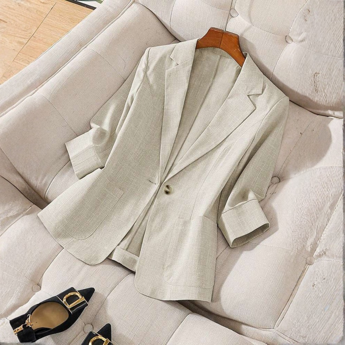 Évelyne | Tailored Button Front Blazer Coat