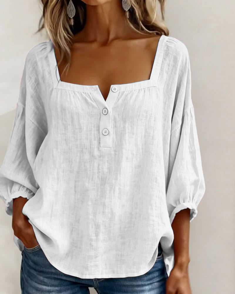 Éloïse | Women's Square Neck Balloon Sleeve Blouse