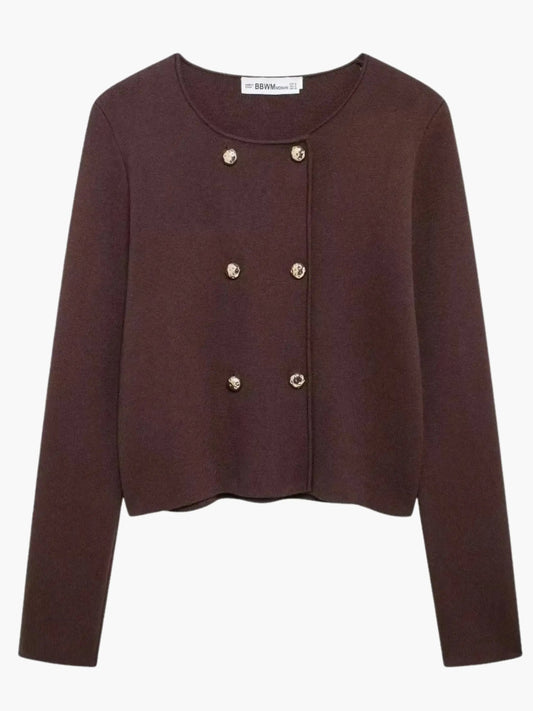 Women's Double Breasted Knit Cardigan | Button Front