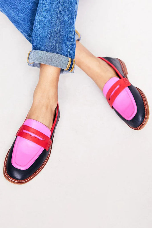 Lunéa | Women's Colour Block Penny Loafers