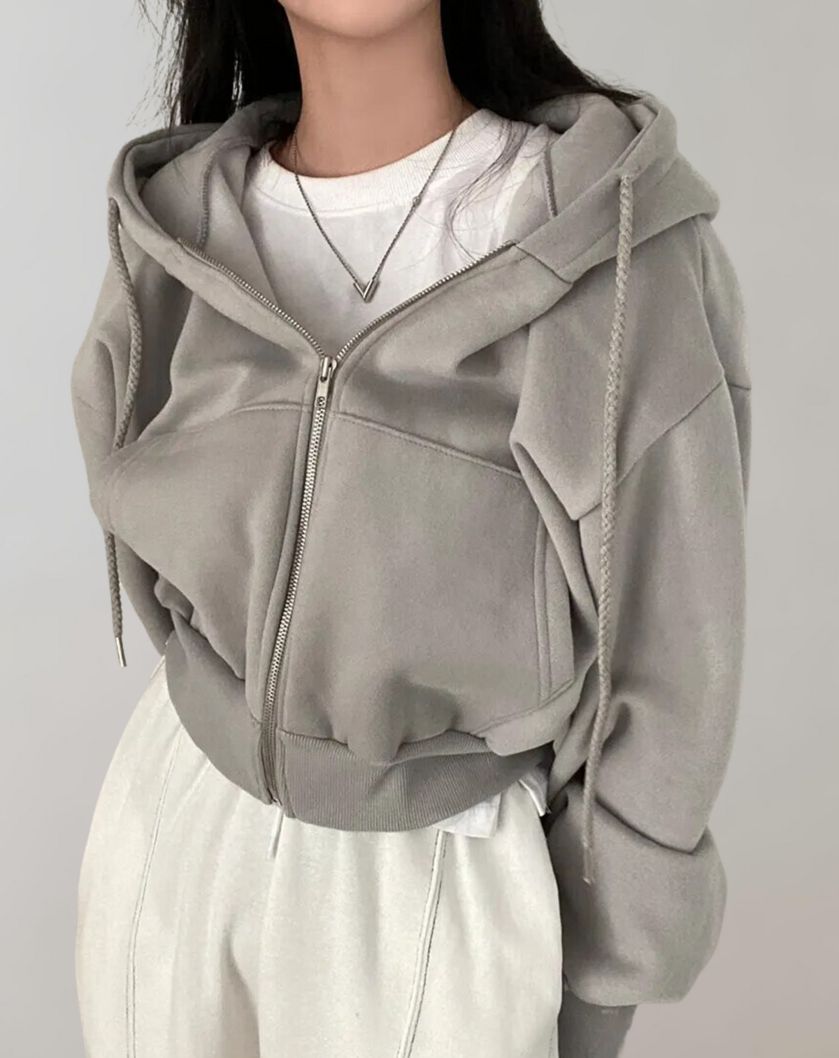 Women's Lightweight Relaxed Fit Zip-Up Hoodie