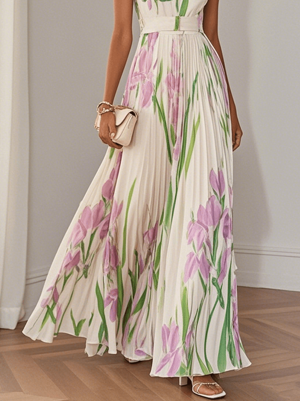 Lieselotte | Elegant Pleated Maxi Dress for Weddings
