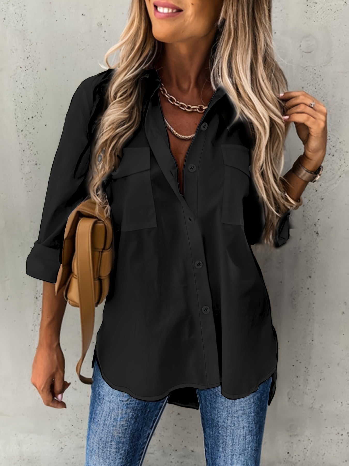 Elarisse | Women's Long Sleeve Button Front Blouse