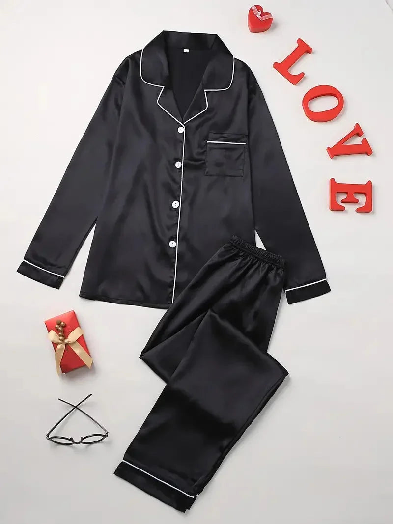 Elena | Satin-Look Pyjama Set