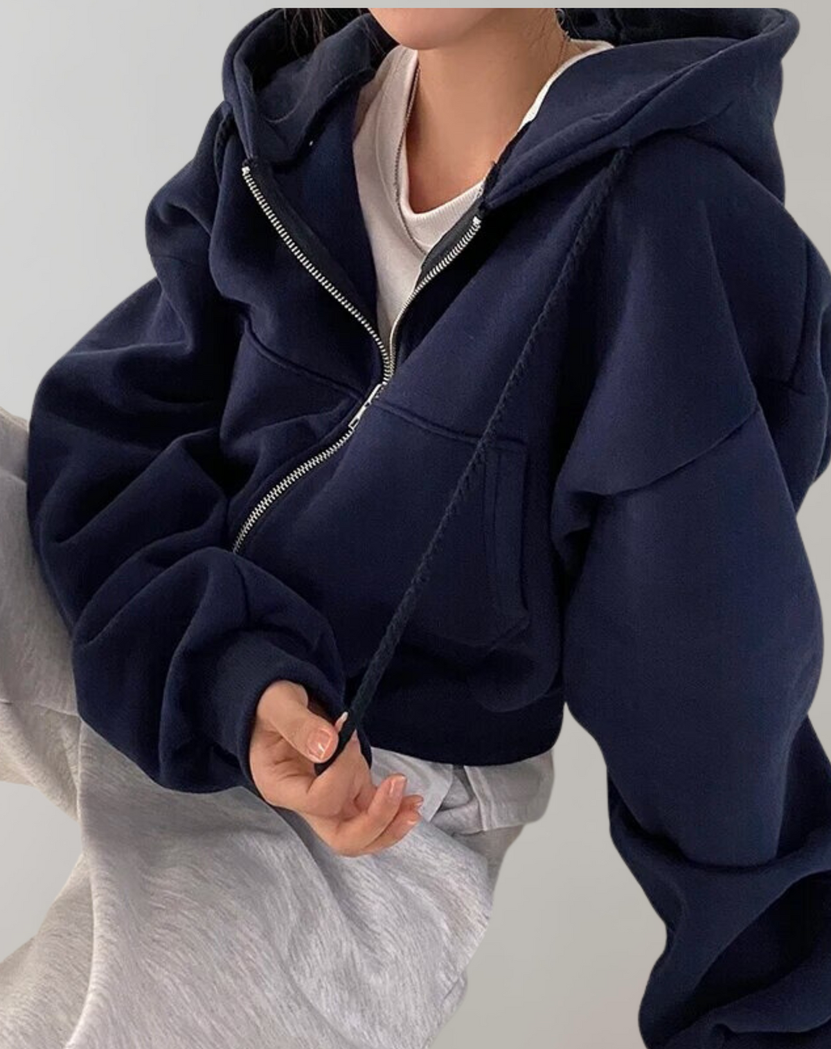 Women's Lightweight Relaxed Fit Zip-Up Hoodie