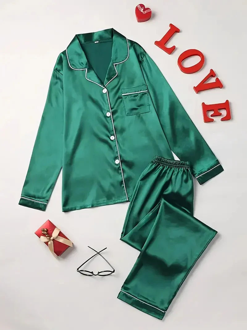 Elena | Satin-Look Pyjama Set