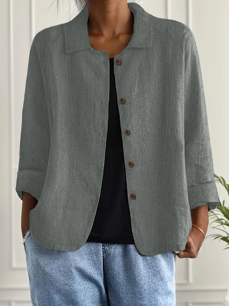Elowenne | Women's Relaxed Button-Front Blouse