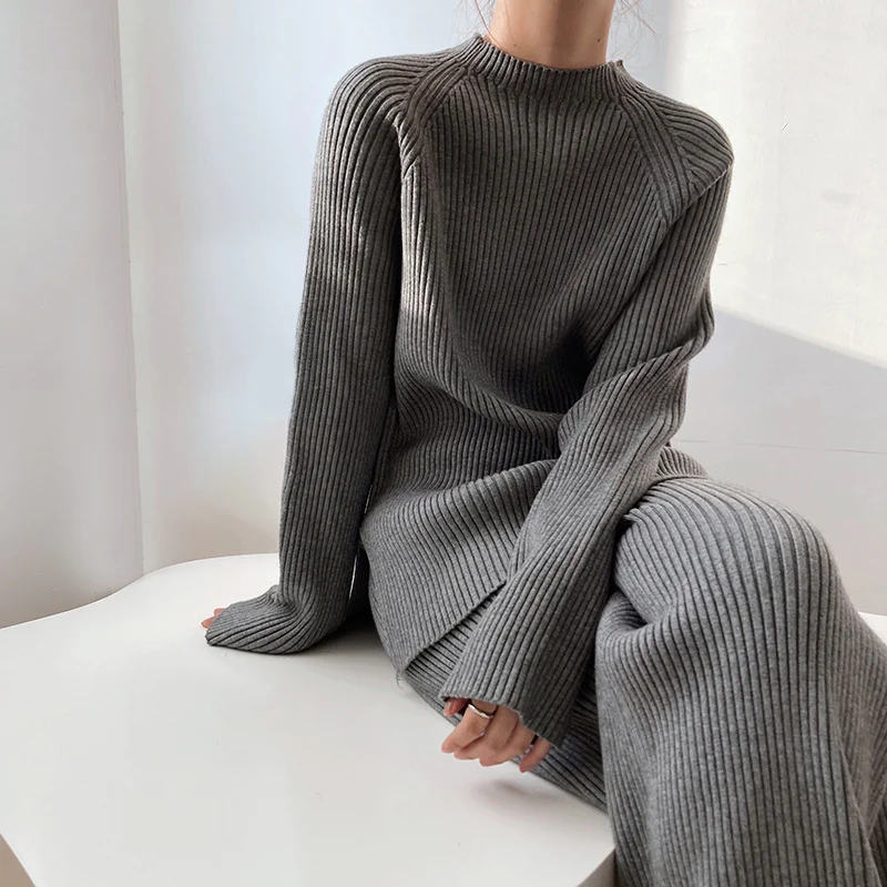 Freja | Ribbed Knit Loungewear Set