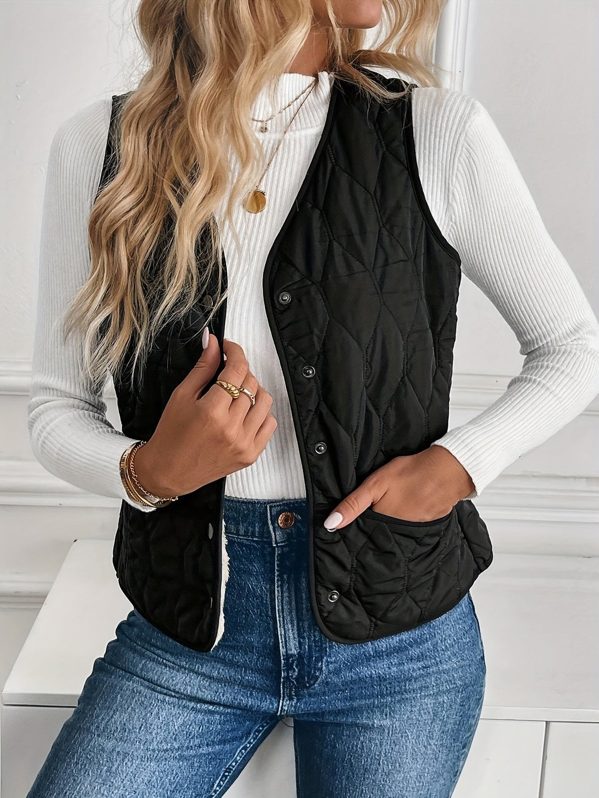 Elowen | Women's Reversible Borg & Quilted Gilet