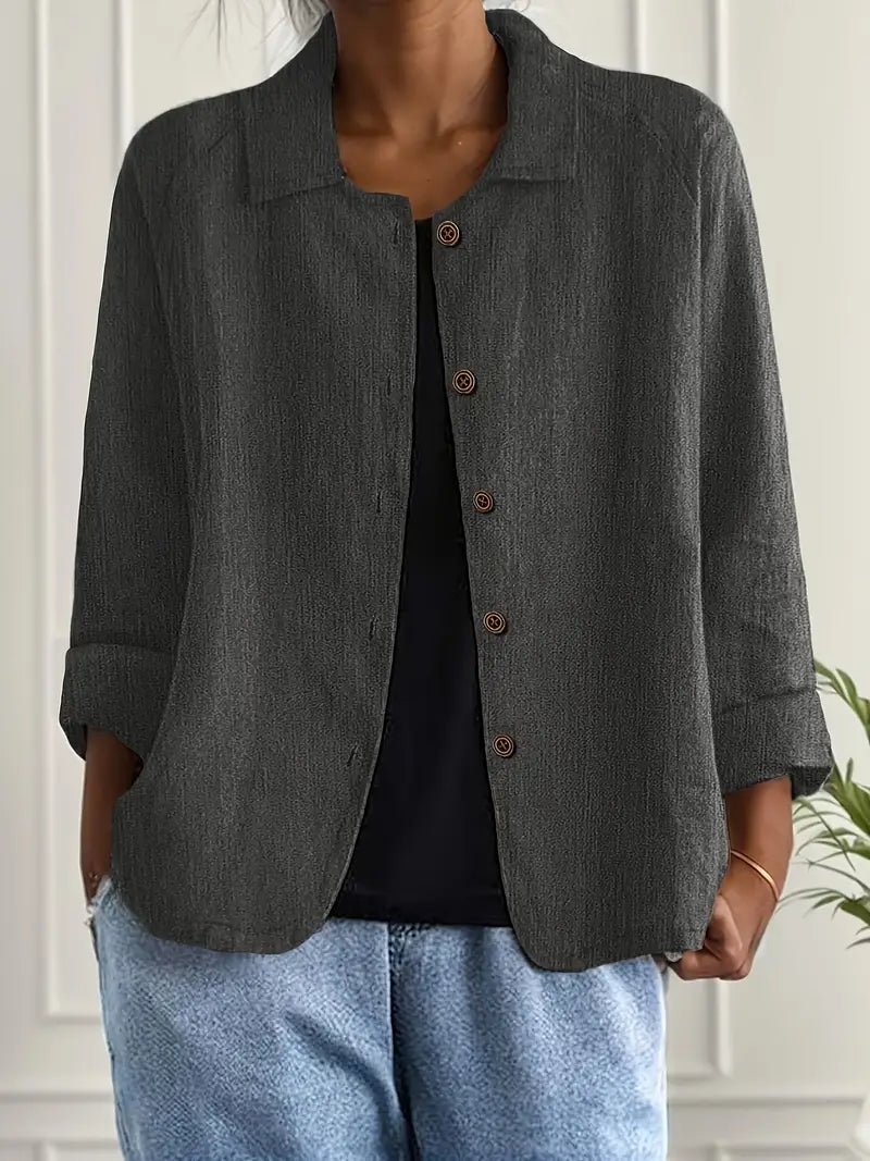 Elowenne | Women's Relaxed Button-Front Blouse