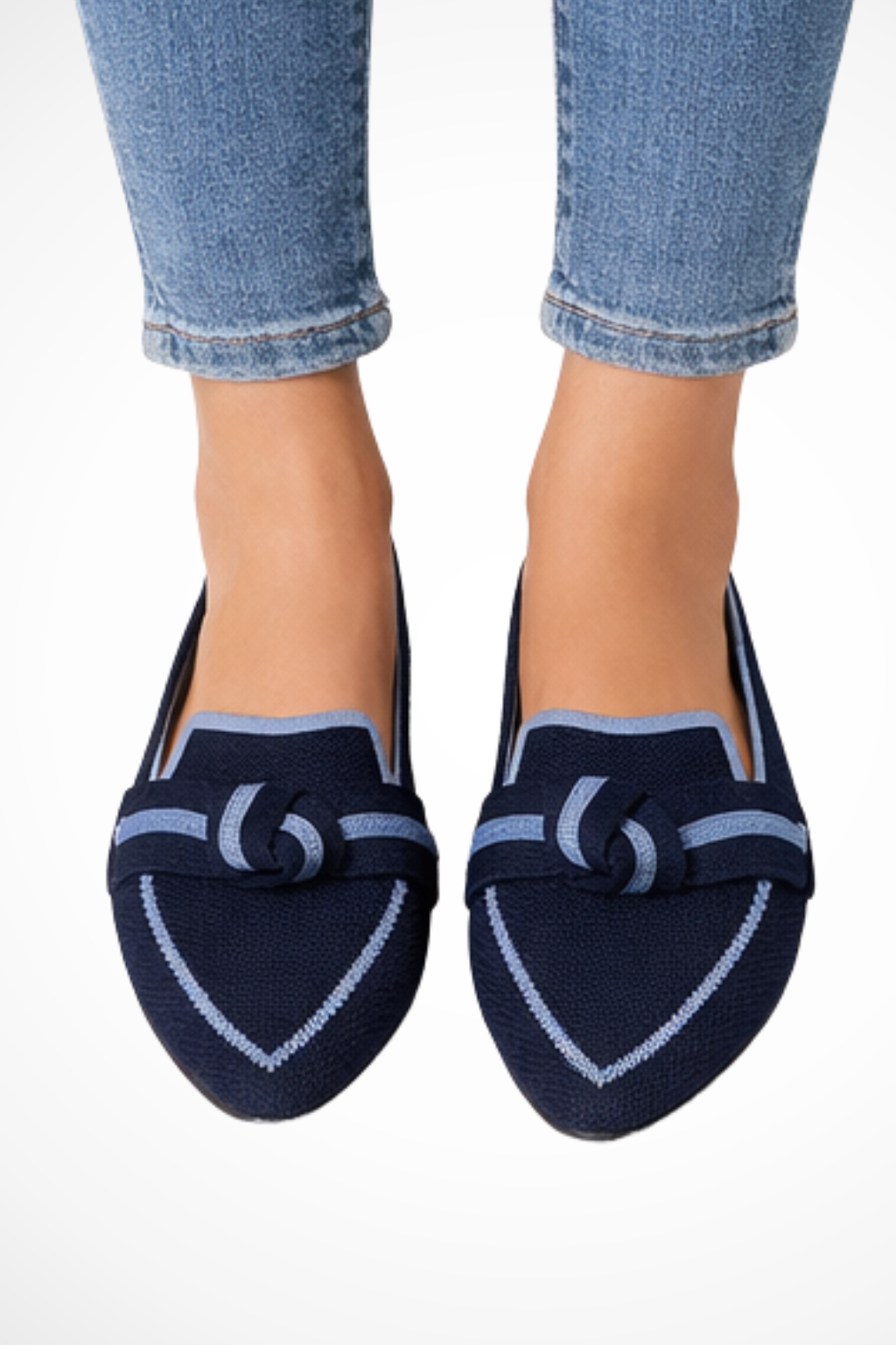 Élodiane | Women's Contrast Trim Knot Loafers