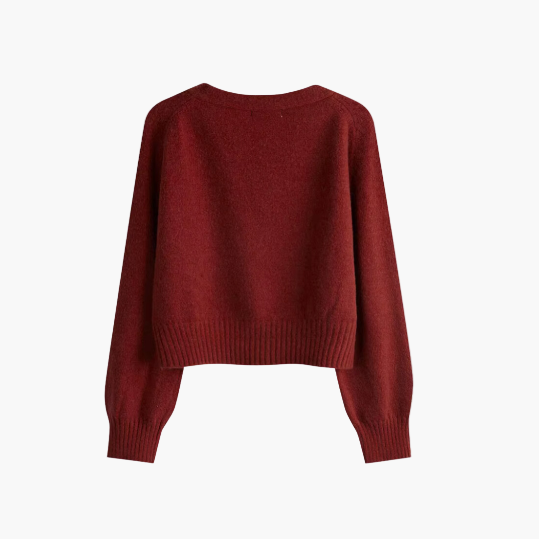 Marivelle | Women's Asymmetrical Button Knit Cardigan