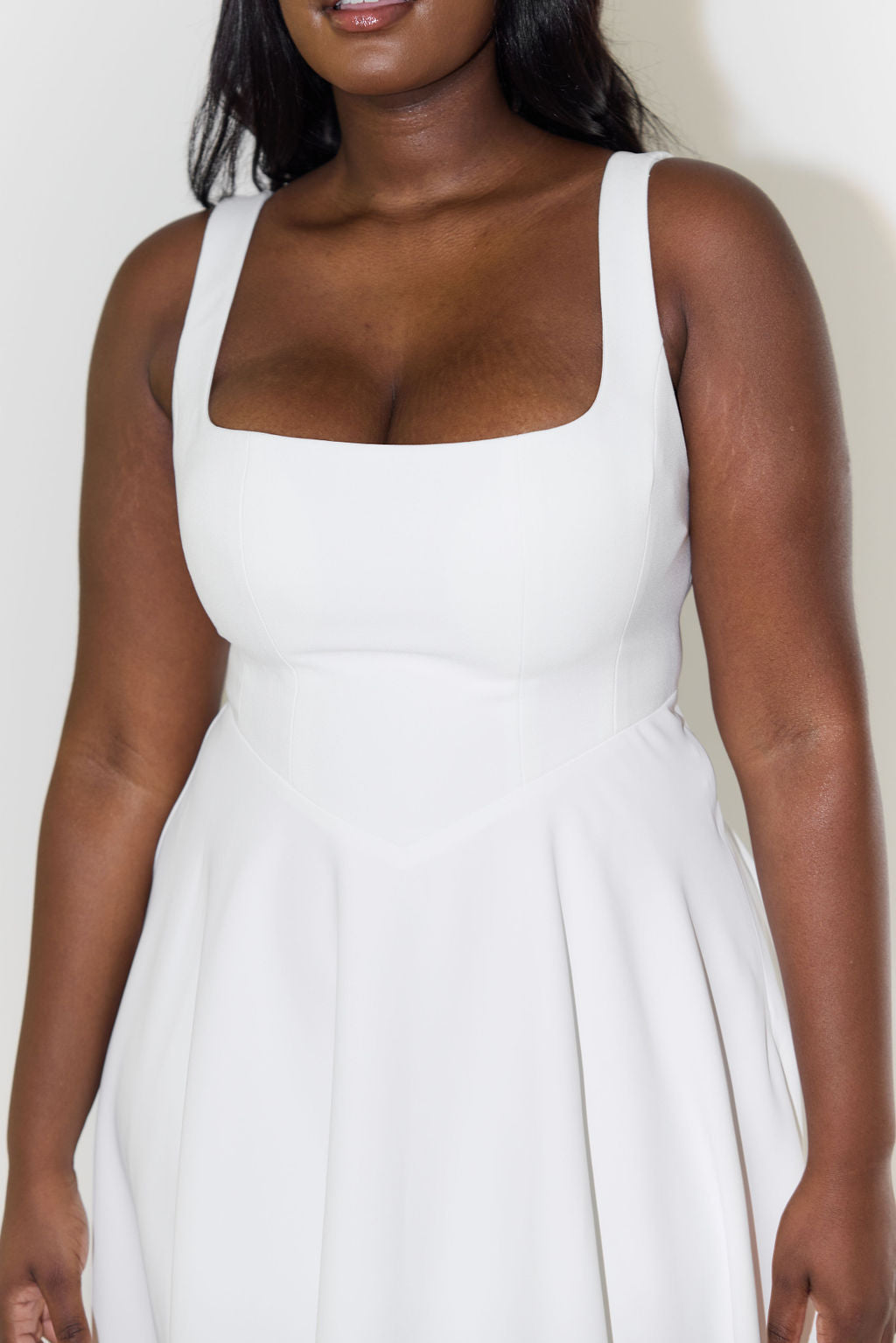 Anastasia | Square Neck Christmas Party Midi Dress