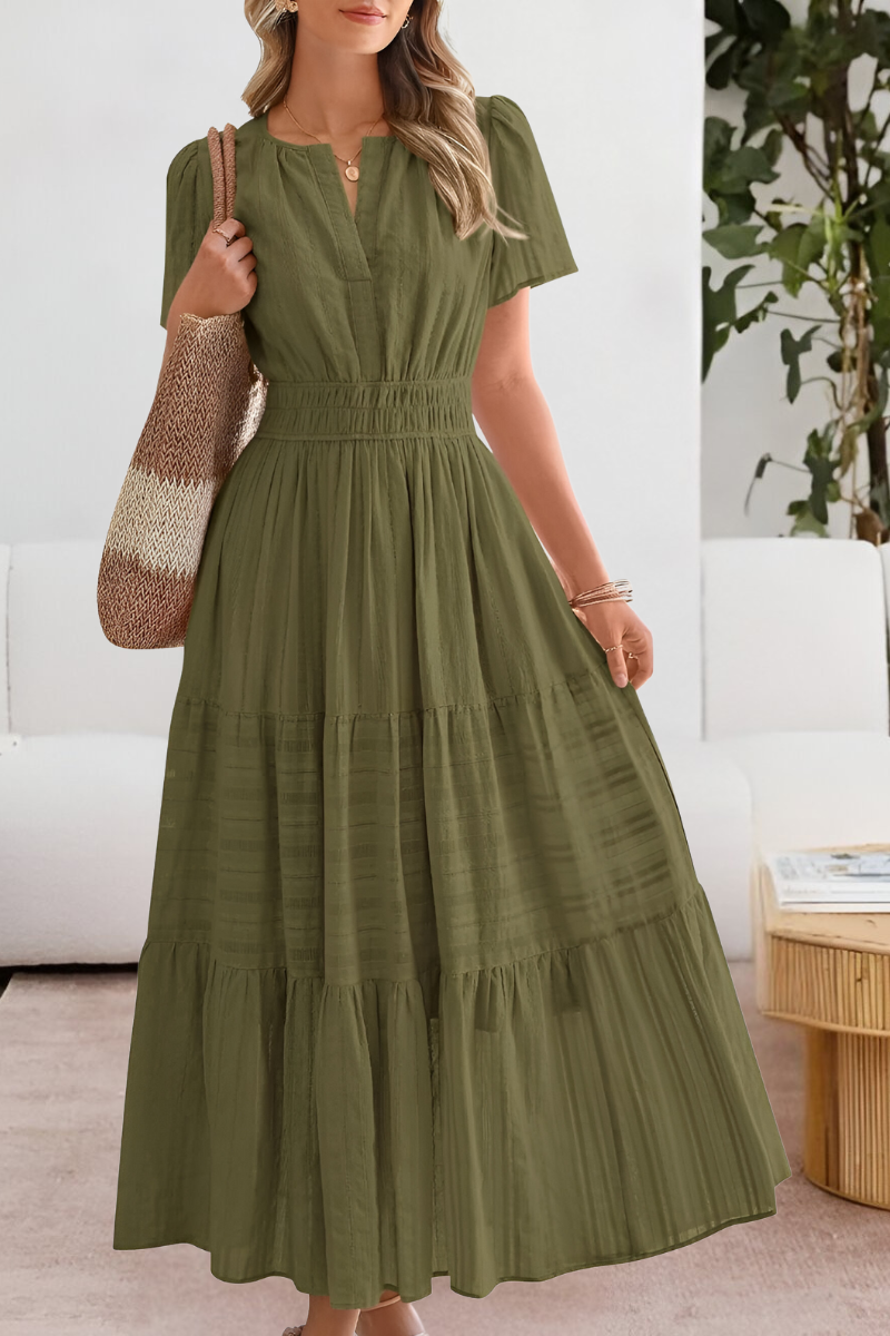 Améline | Boho Smocked Midi Dress