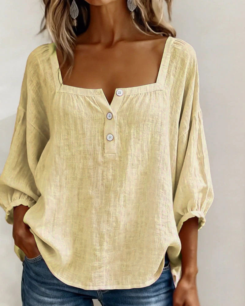 Éloïse | Women's Square Neck Balloon Sleeve Blouse