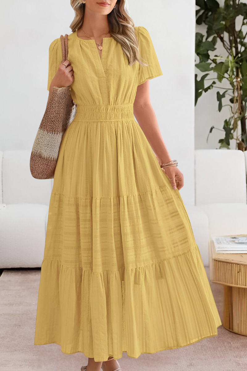 Améline | Boho Smocked Midi Dress