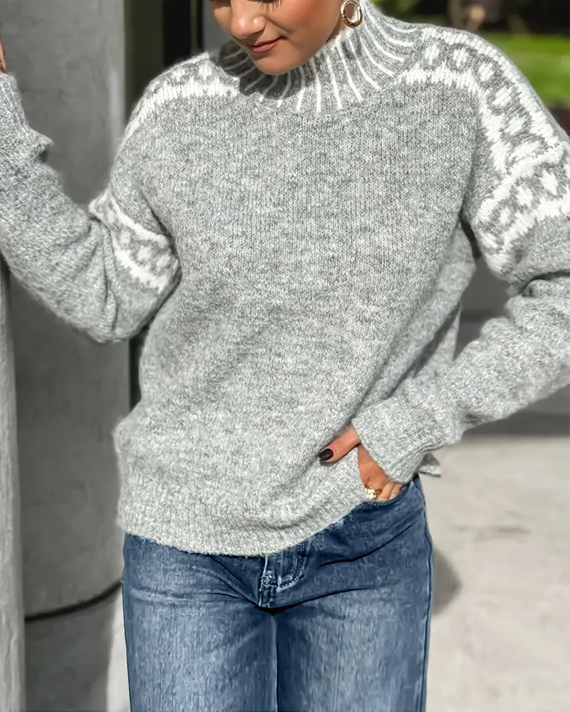 Liah | Fair Isle Crew Neck Knitted Jumper