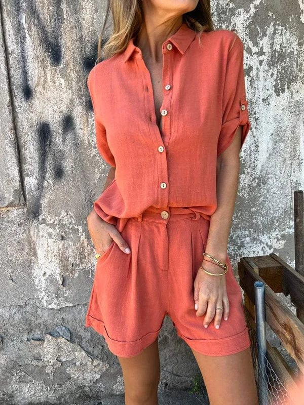 Luna | Casual Summer Shirt & Shorts Set
