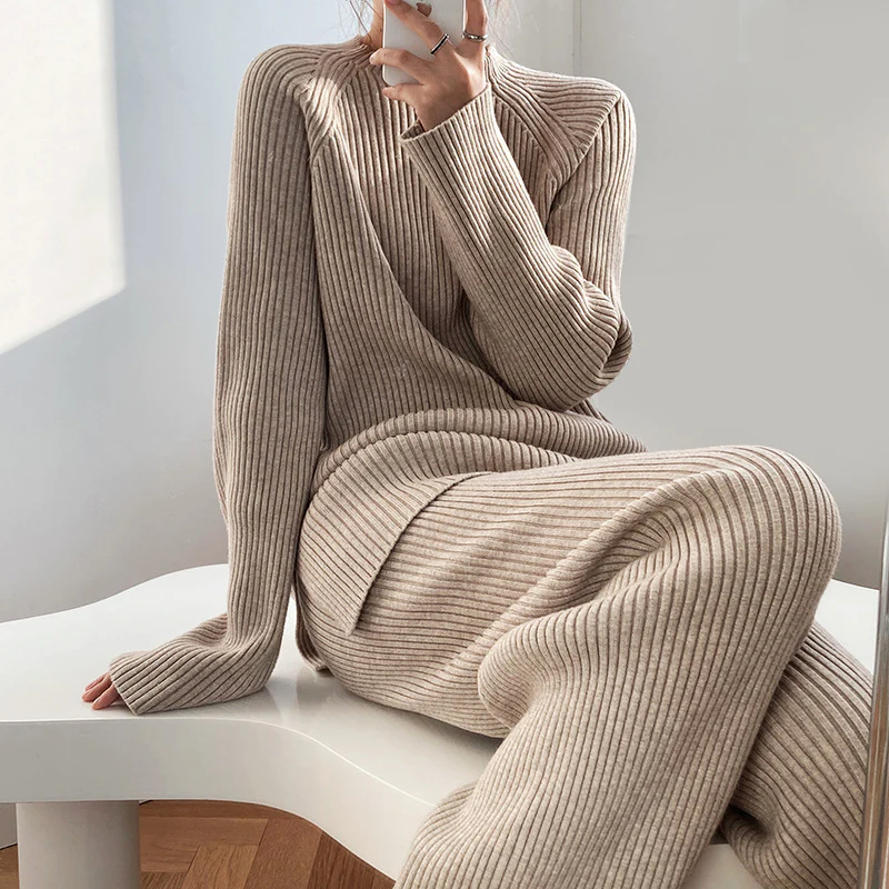 Freja | Ribbed Knit Loungewear Set