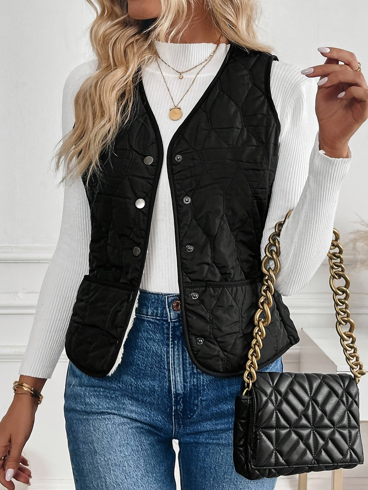 Elowen | Women's Reversible Borg & Quilted Gilet