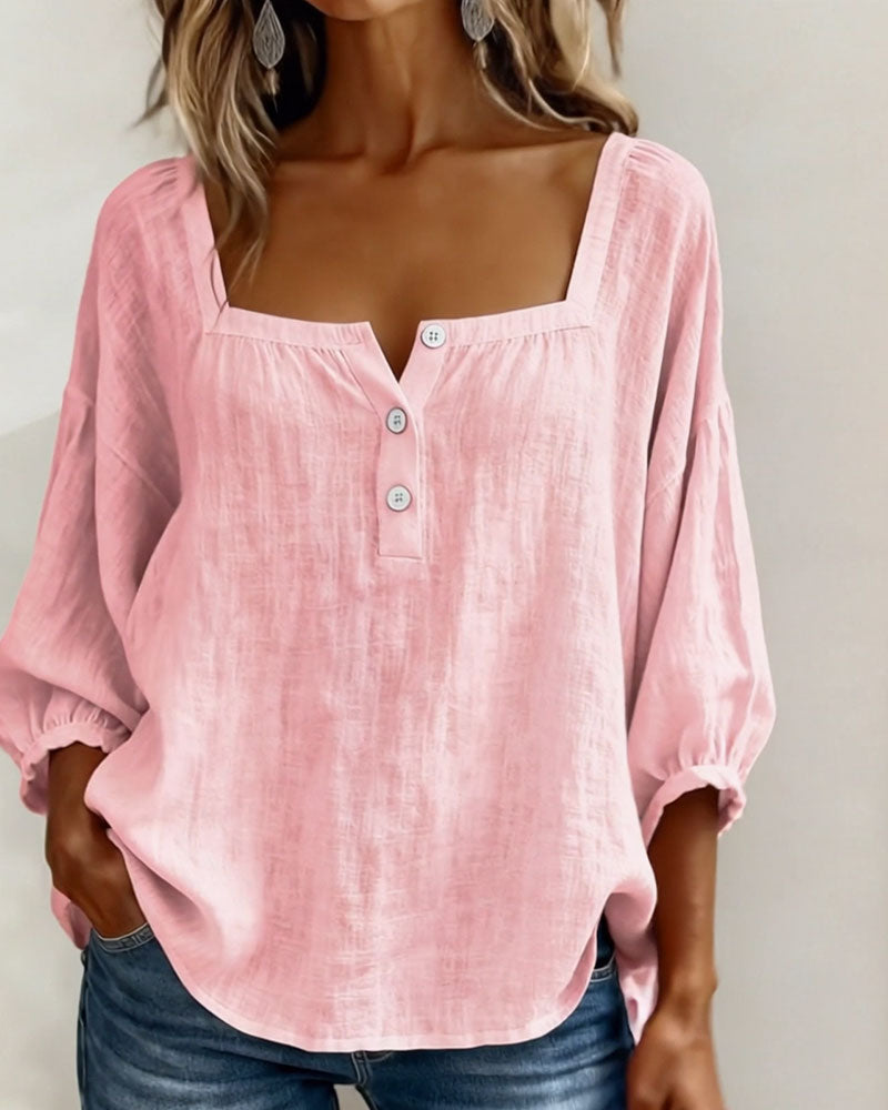Éloïse | Women's Square Neck Balloon Sleeve Blouse