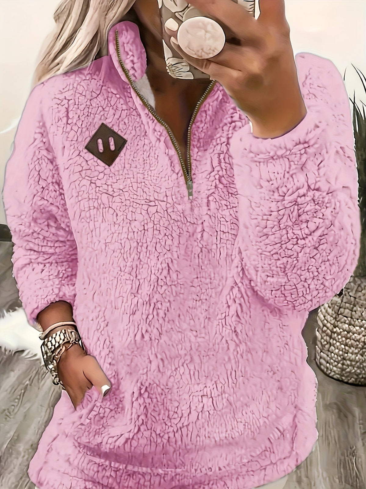 Wren | Women's Relaxed Half-Zip Textured Pullover