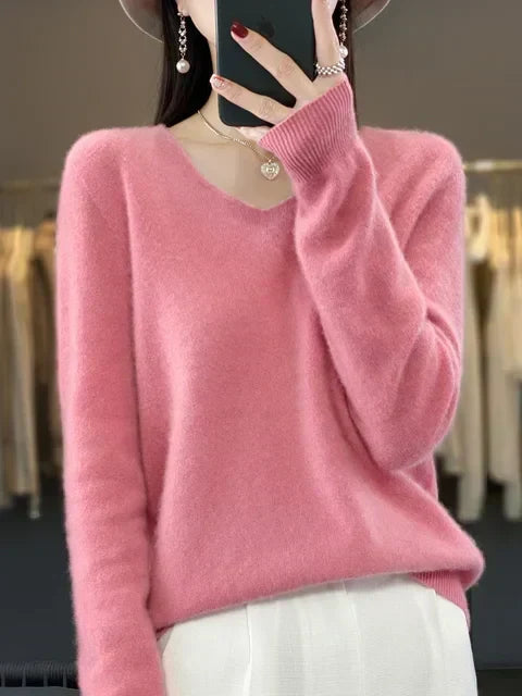Ferna | Women's Relaxed-Fit V-Neck Knit Jumper