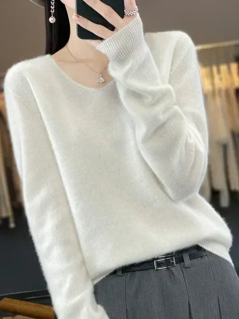 Ferna | Women's Relaxed-Fit V-Neck Knit Jumper