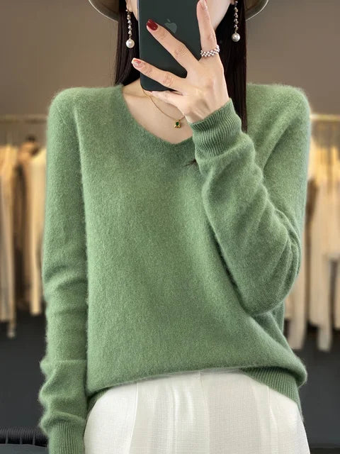 Ferna | Women's Relaxed-Fit V-Neck Knit Jumper