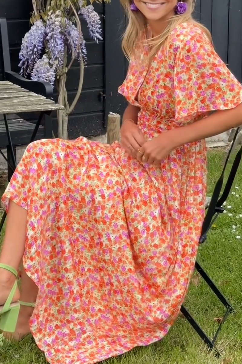 Amélie | Elegant Floral Maxi Dress for Summer Occasions