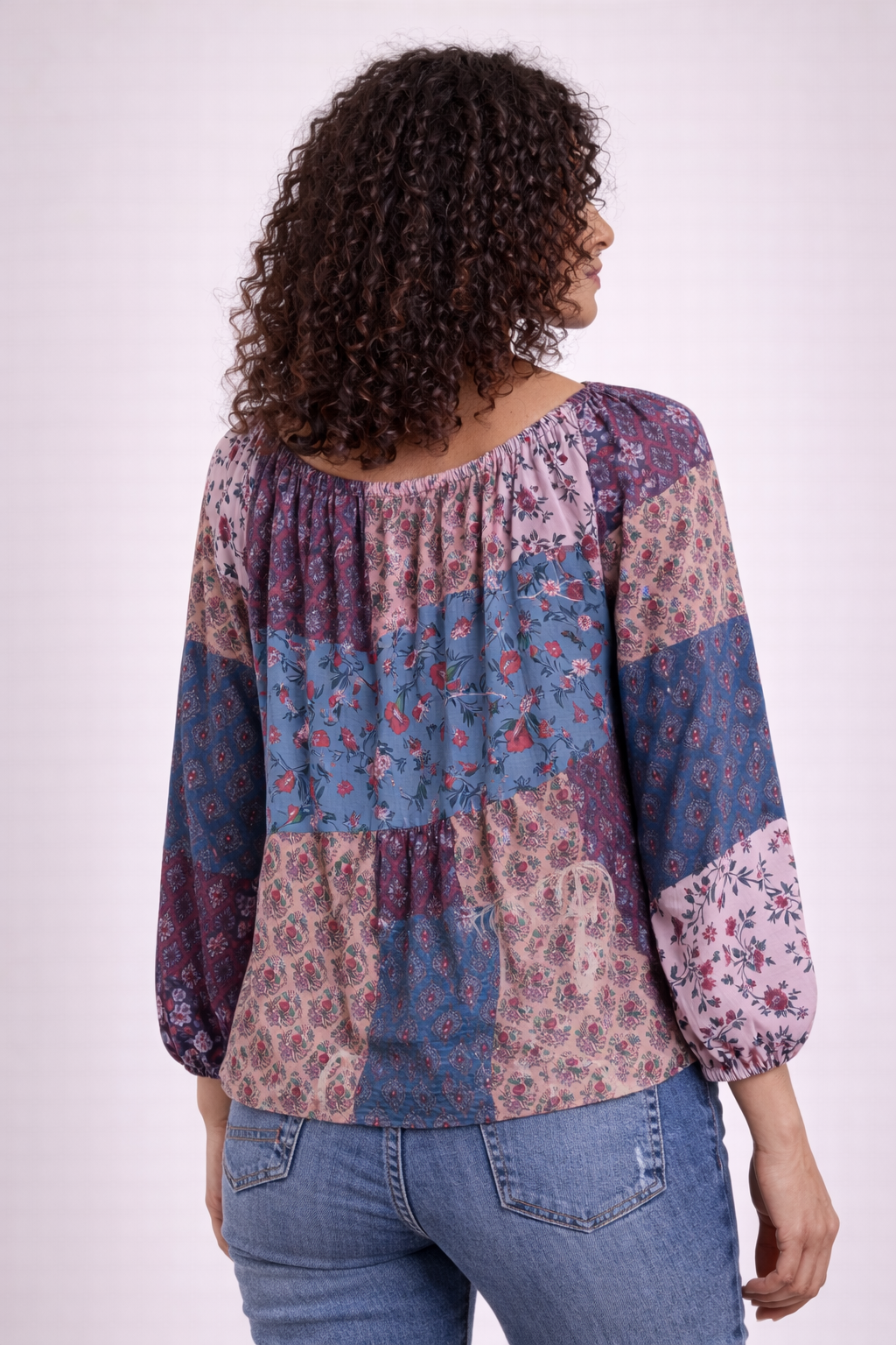 Soléna Boho Blouse – Sunset Patch