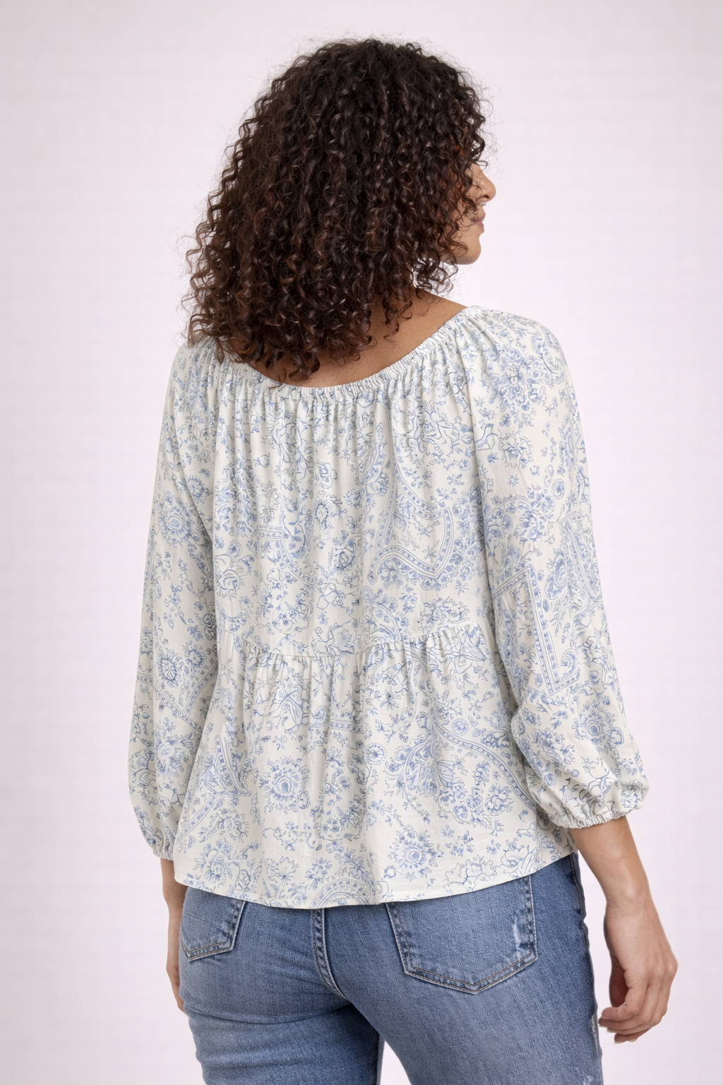 Lunara Boho Blouse – Ivory White