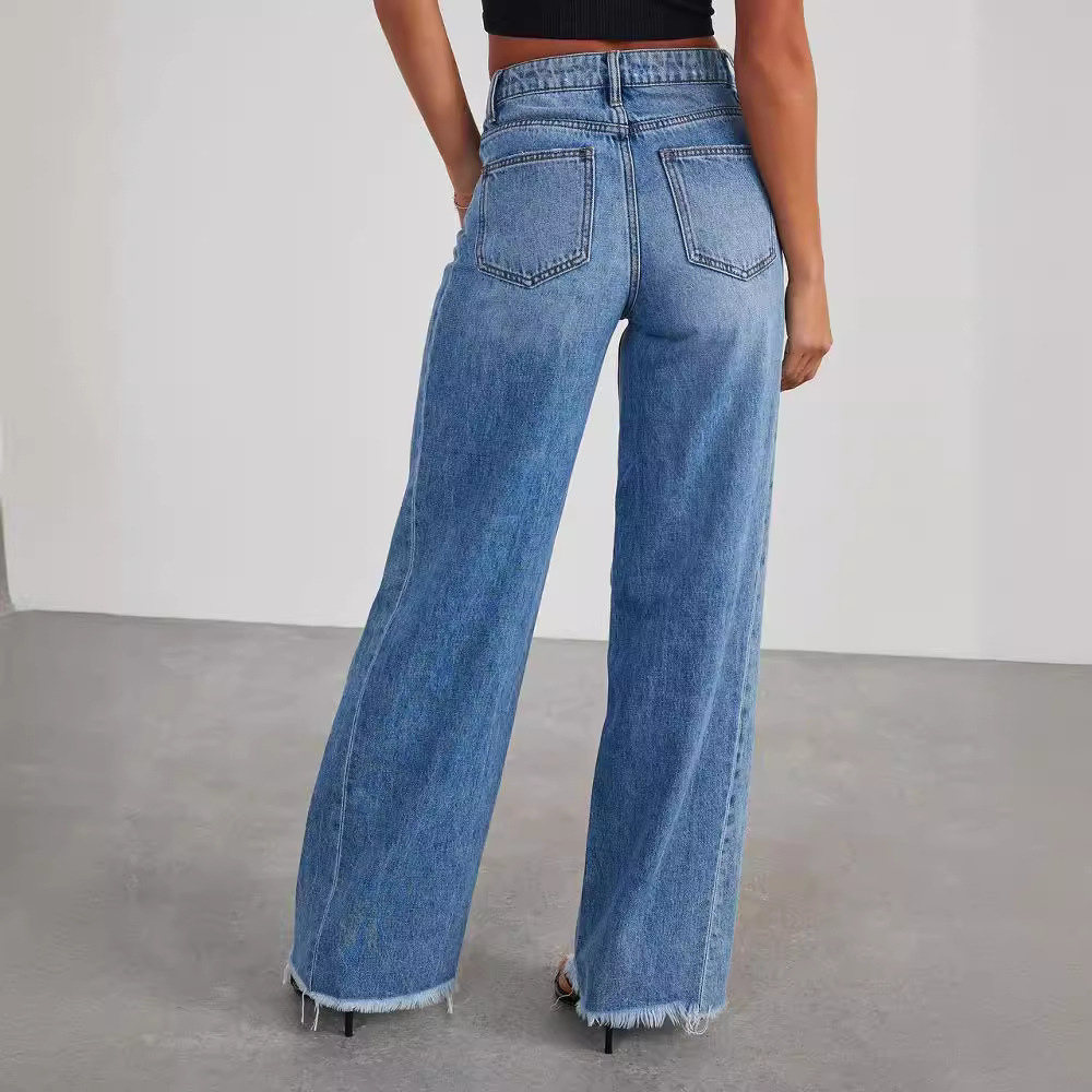 Valeria | High Waisted Straight Leg Jeans