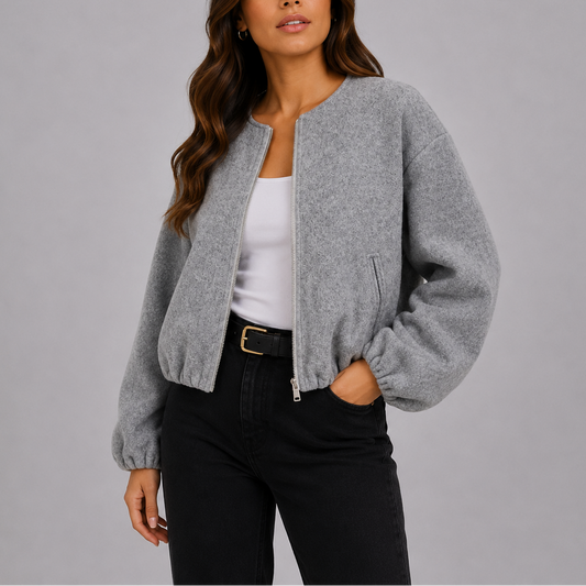 Suki | Women's Lightweight Zip-Up Bomber Jacket