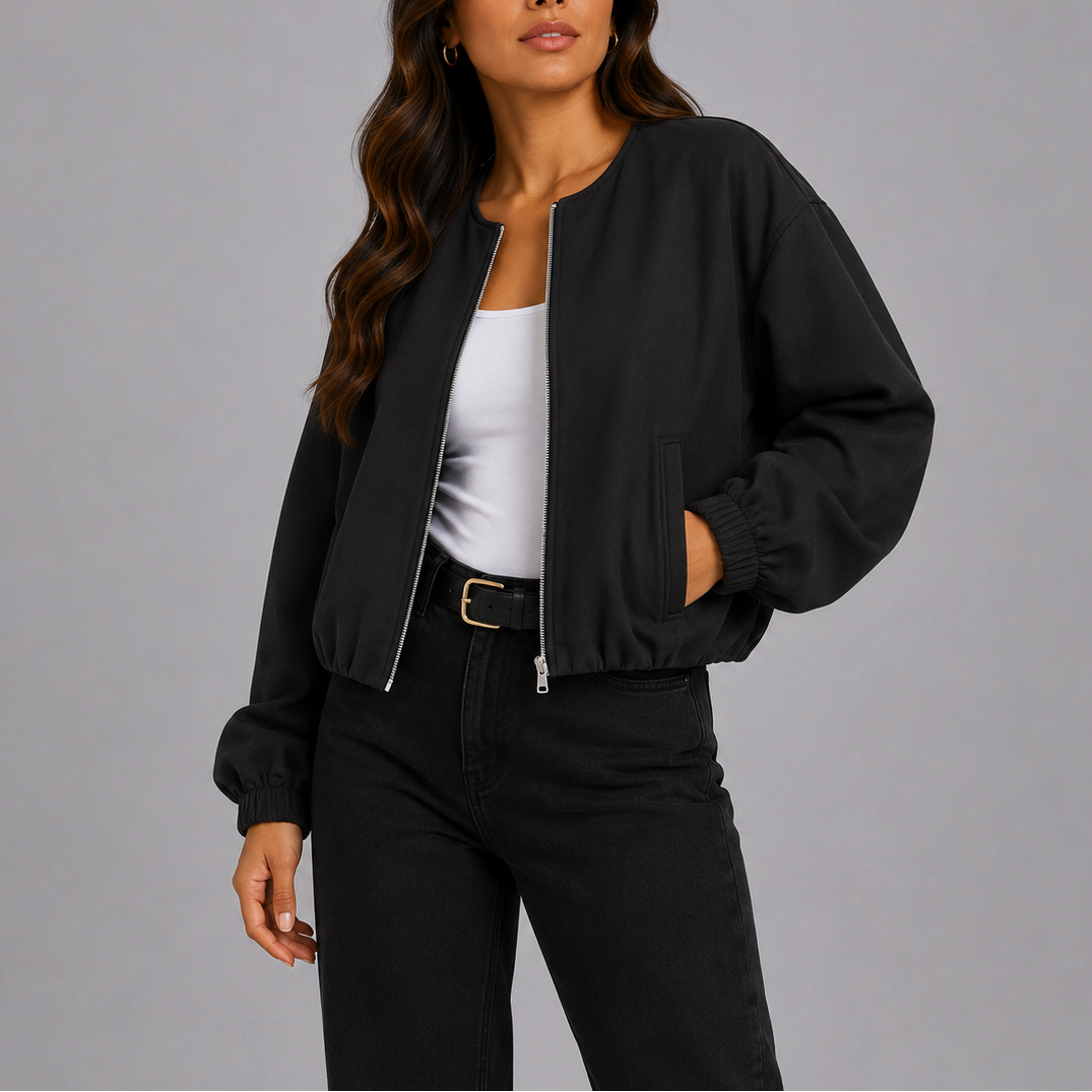 Suki | Women's Lightweight Zip-Up Bomber Jacket