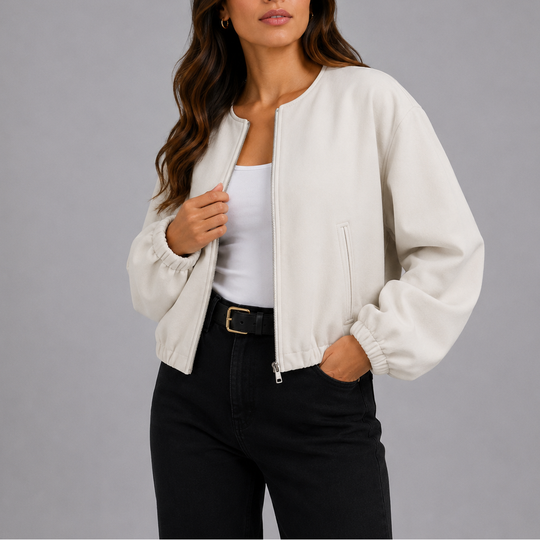 Suki | Women's Lightweight Zip-Up Bomber Jacket