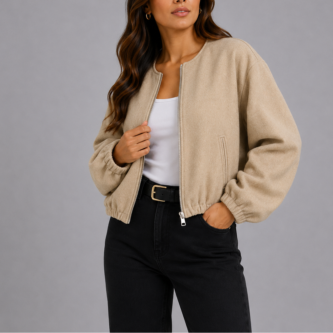 Suki | Women's Lightweight Zip-Up Bomber Jacket