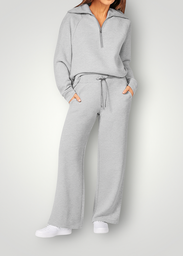 Riva | Women's Zip-Up Wide-Leg Trouser Co-Ord Set