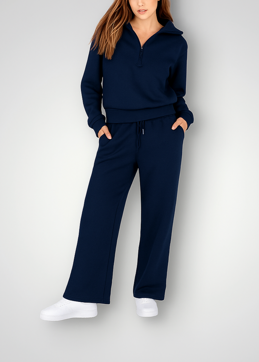 Riva | Women's Zip-Up Wide-Leg Trouser Co-Ord Set