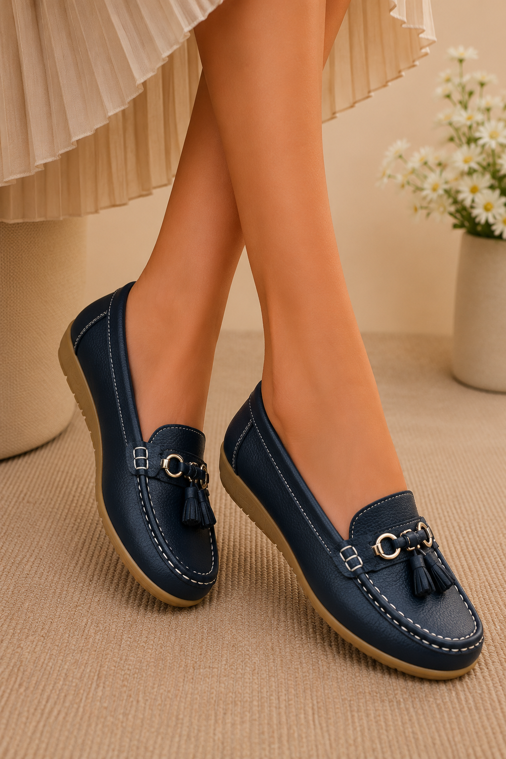 Élodine | Women's Leather Tassel Loafers