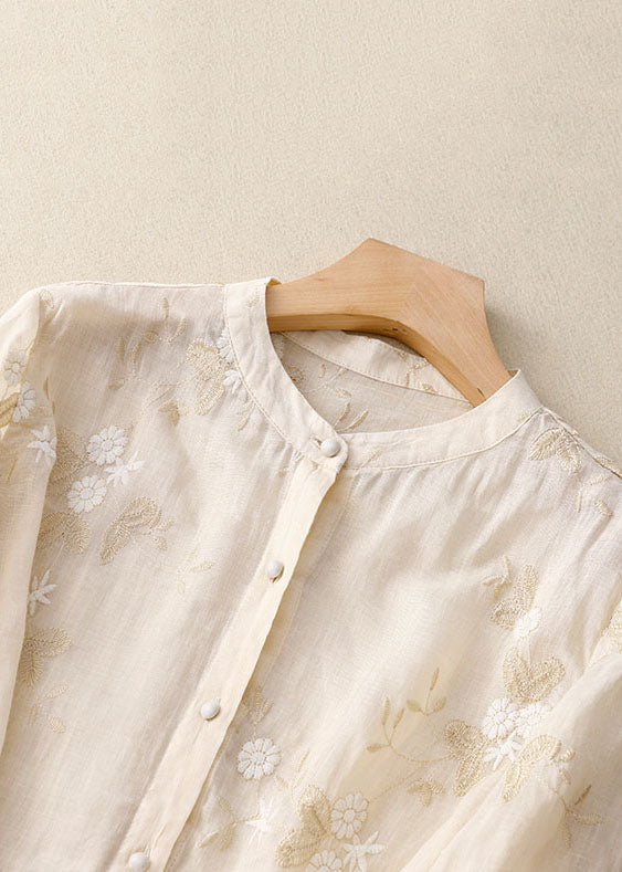 Rosélia | Women's Embroidered Mesh Blouse