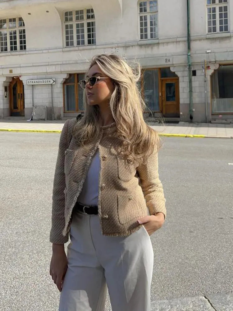 Corélia | Women's Cropped Tweed Blazer