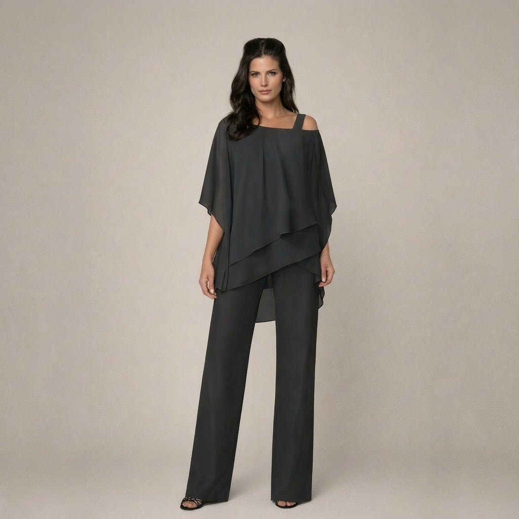 Isolde | Off Shoulder Wide Leg Trouser Set For Summer