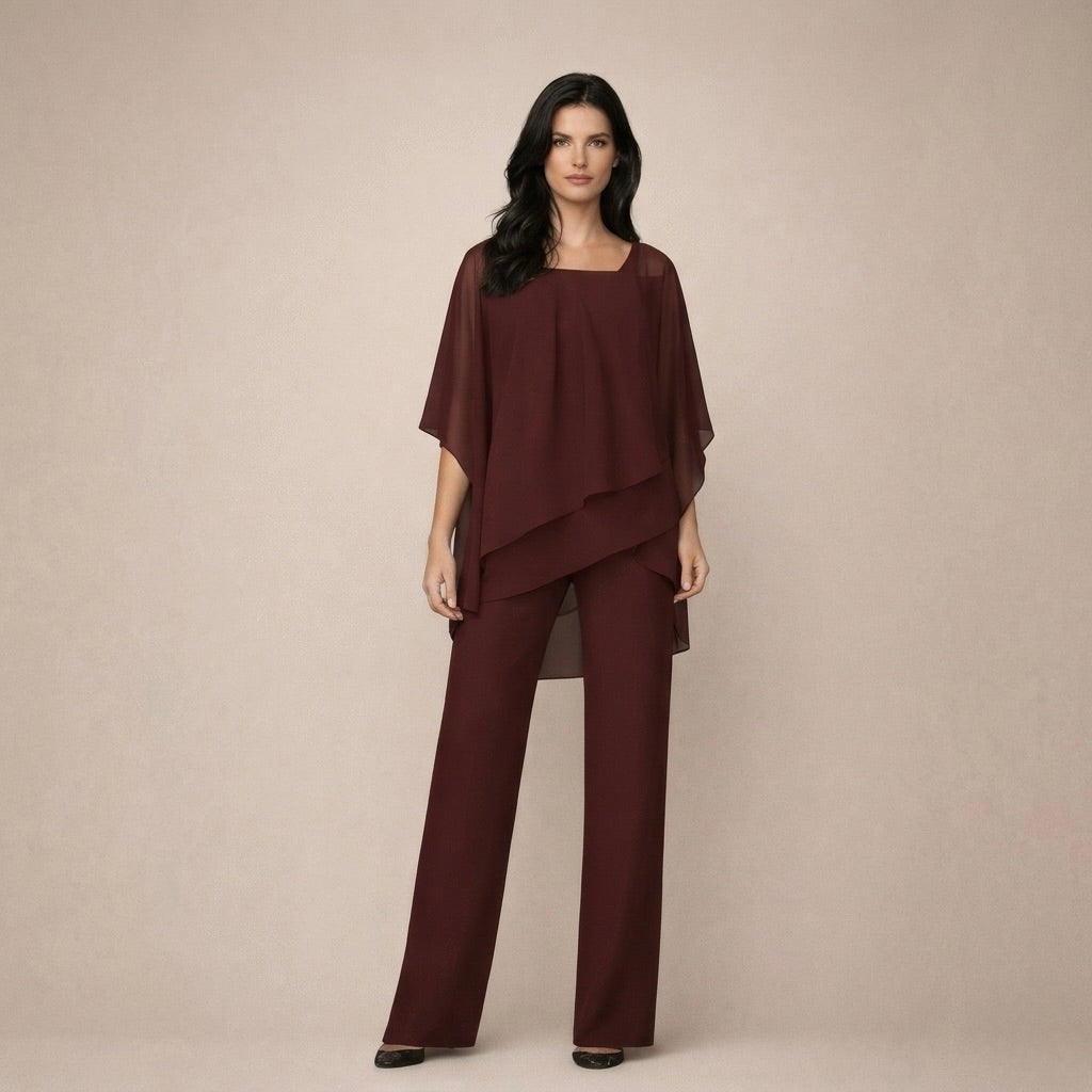 Isolde | Off Shoulder Wide Leg Trouser Set For Summer