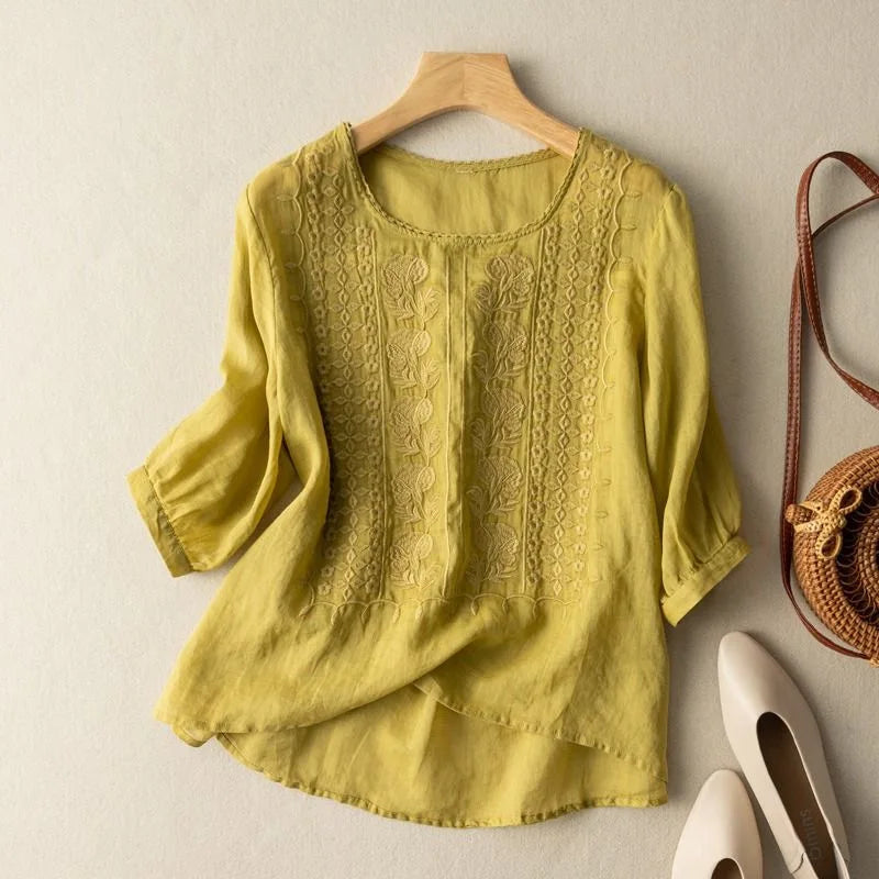 Évelisse | Women's Embroidered Relaxed-Fit Blouse