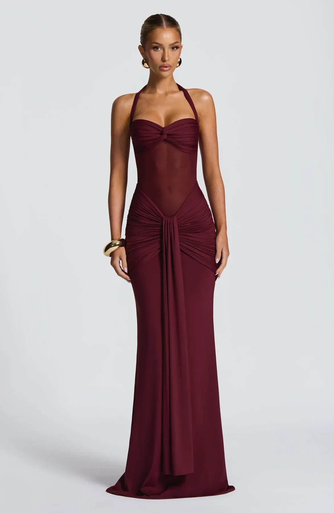 Women's Fitted Winter Wedding Guest Dress
