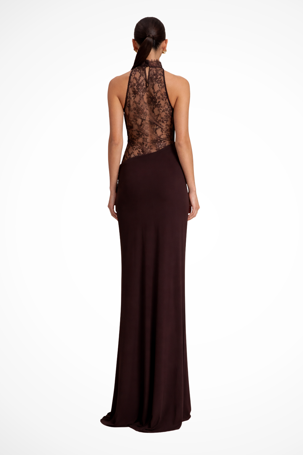 Estelle | Women's Halter Neck Lace Maxi Wedding Guest Dress